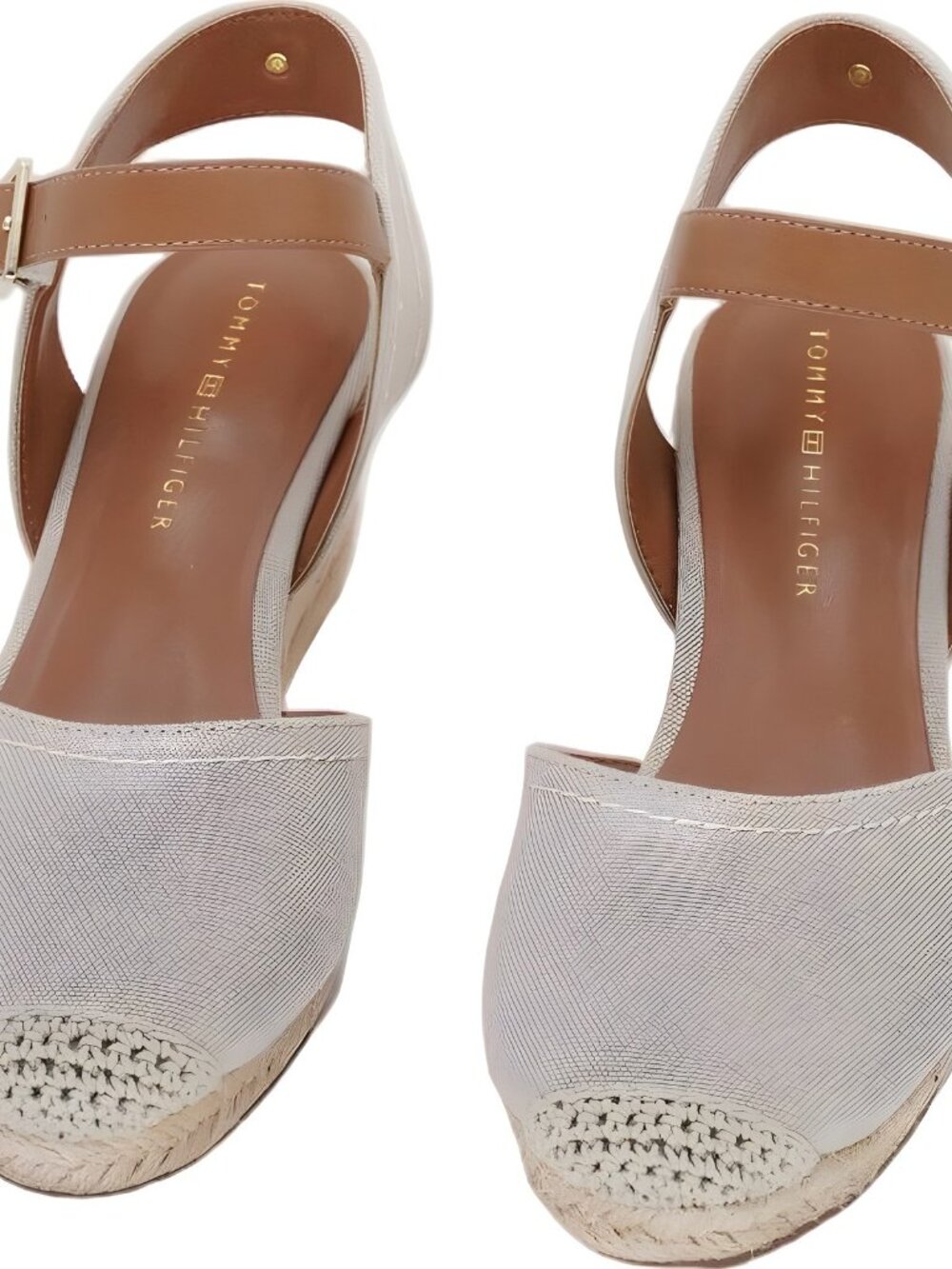 Tommy Hilfiger Nilsa Espadrille Wedge Sandals Light Natural 7M - Picture 5 of 6